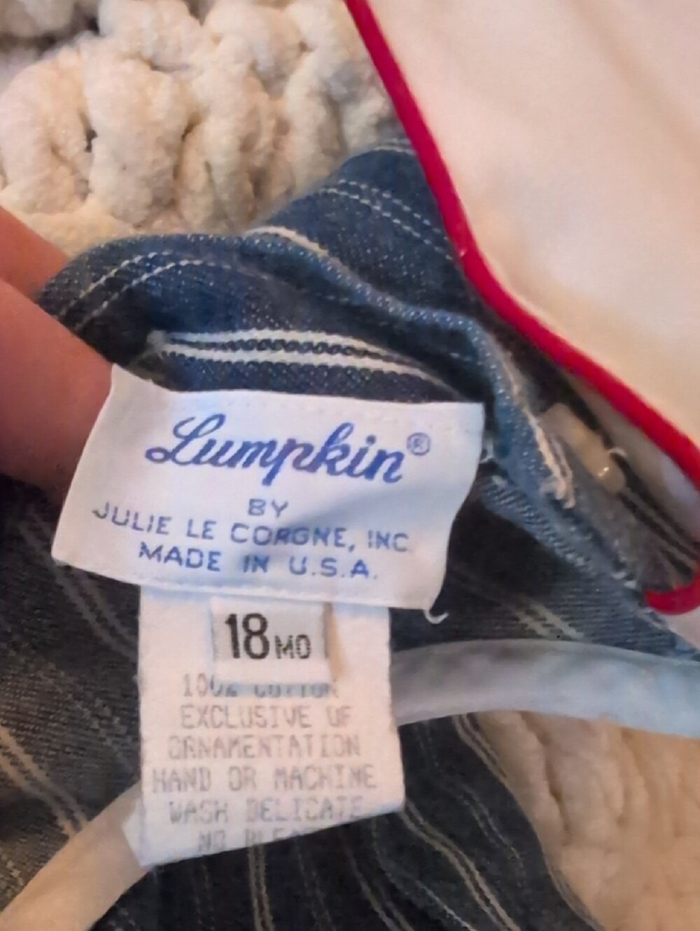 Striped Blue Sailor-Style Baby Romper with White Bib - Picture 2 of 5